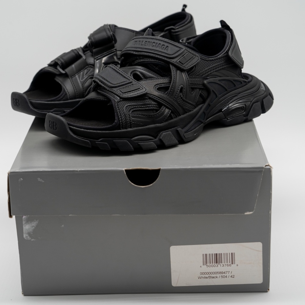 size 42 - Balenciaga Track Sandals Triple Black Straps - Picture 11 of 11